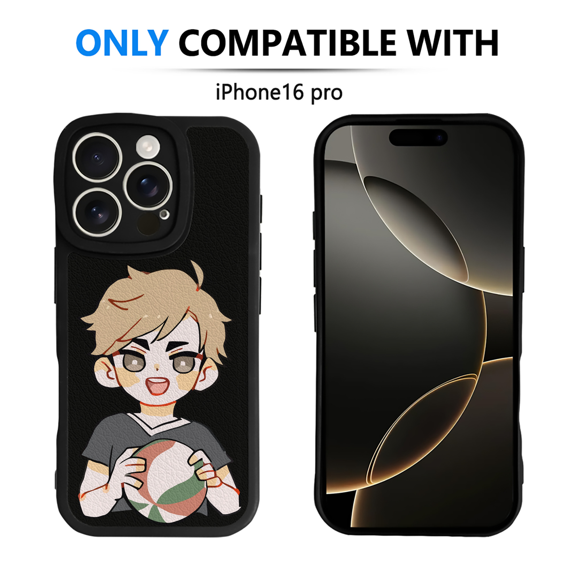 （画像用） ハイキュー!! Haikyu!! 【iPhone 16シリーズ対応】シリコンスマホケース（レザー調） 材質：シリコン